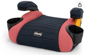 lot 67157 image: Chicco GoFit Backless Booster Car Seat, Travel Booster Seat for Car, Portable Car Booster Seat for Children 40-110 lbs.  CoralOrange