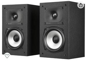 lot 67162 image: polk Surround Speakers - Hi-Res Audio Certified, Dolby Atmos &amp DTSX Compatible, 1 Terylene Tweeter &amp 5.25 Dynamically Balanced Woofer, Midnight Black