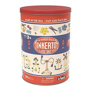 lot 67163 image: K NEX Tinkertoy Classic Building Tin Construction Play Set 100 Pieces