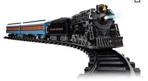lot 67167 image: Lionel The Polar Express Ready-to-Play Set, Battery-Powered Berkshire-Style Model Train Set with Remote , Black