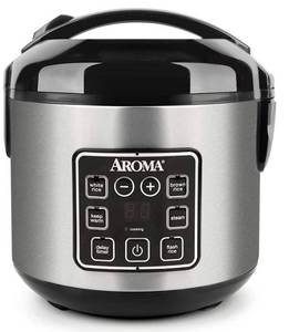 lot 67172 image: Aroma Housewares ARC-914SBD Digital Cool-Touch Rice Grain Cooker and Food Steamer, Stainless, Silver, 4-Cup (Uncooked)  8-Cup (Cooked)