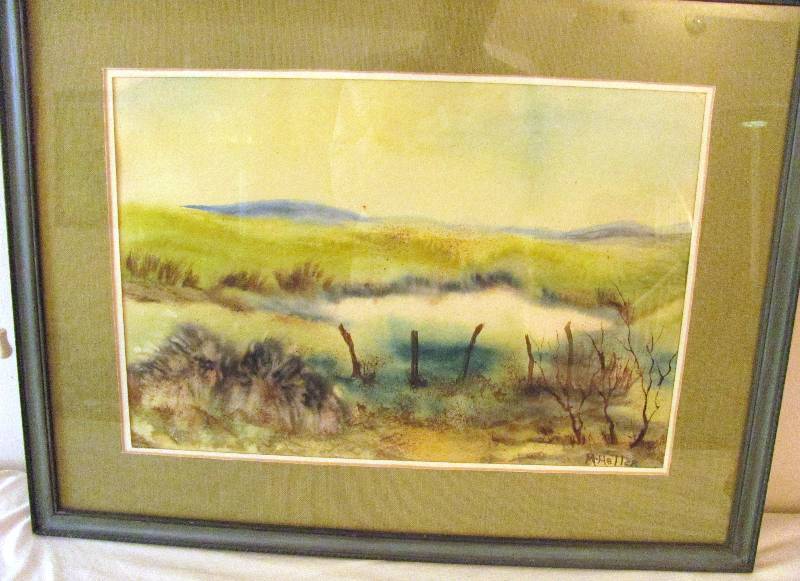 lot 6287 image: Water Color Picture by M-Heller Beautiful field