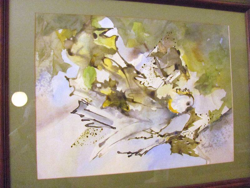 lot 6289 image: Water Color Picture by Steckley Abstract Bird