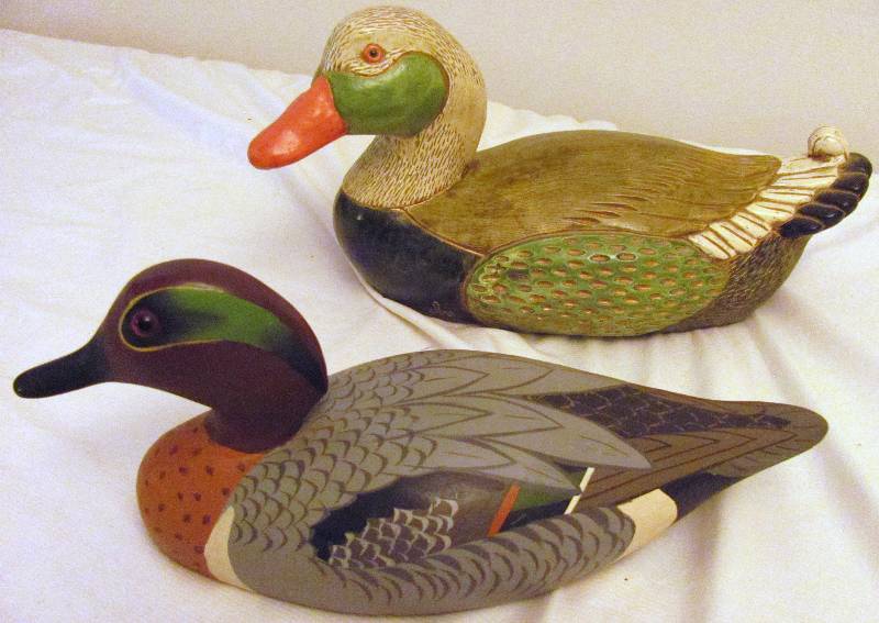 lot 6338 image: 2 Ducks - The Mountain Wood Carver - Colorado 1970