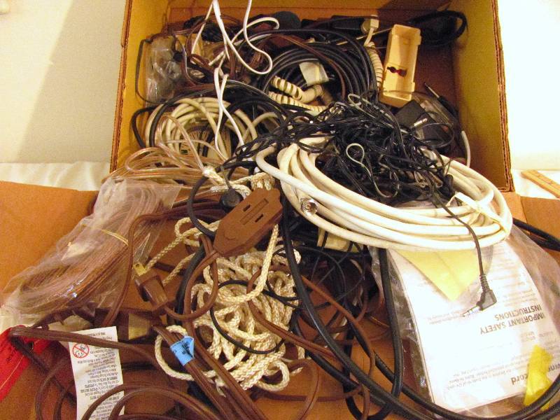 lot 6380 image: Box of Misc Cords