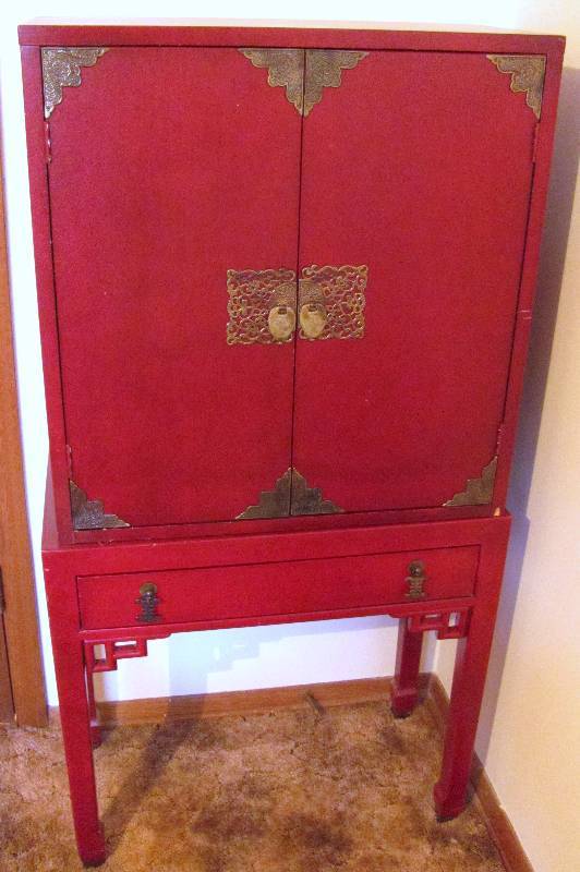lot 6406 image: Jewerly Armoire with Drawers by Century