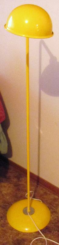 lot 6409 image: Yellow Floor Lamp with Swivel Head