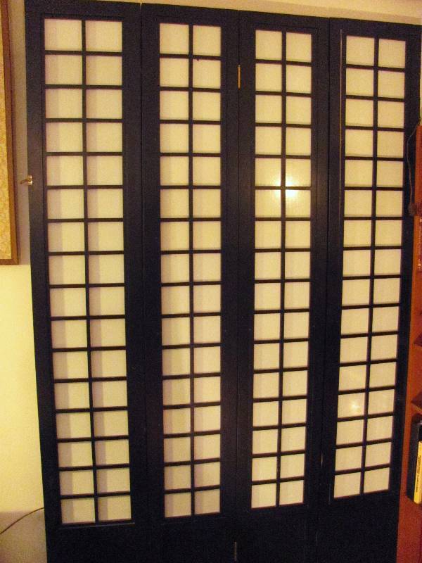 lot 7018 image: Set of 2 Room Hinged Divider Screens - Gain a Little Privacy with Style