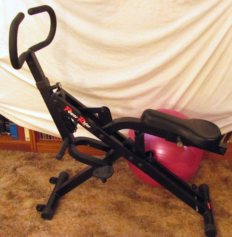 lot 7036 image: Power Rider Exercising Bike with Owners Manual & Exercising Ball - Time to get into Shape