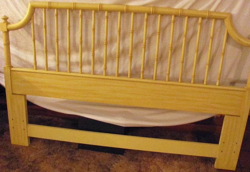 lot 7048 image: Full  Queen Headboard - Bamboo Look