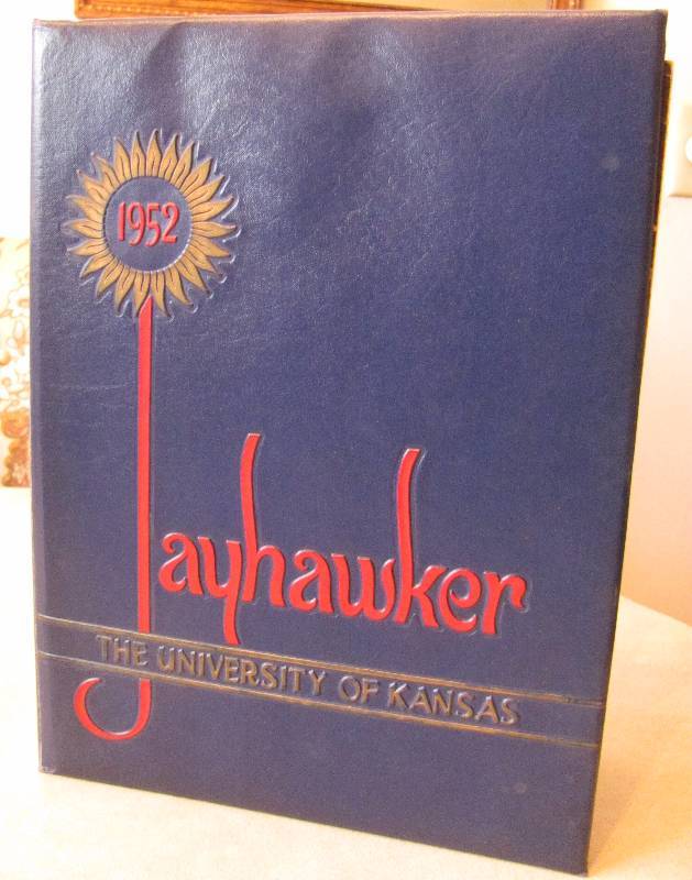 lot 7094 image: University of Kansas - KU - Jayhawker book - 1952