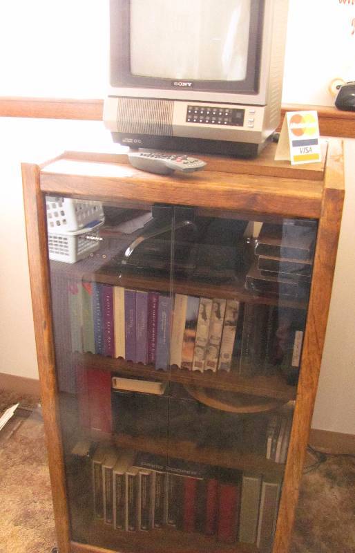 lot 7104 image: Entertainment Center- TV, VCR, Movies and more