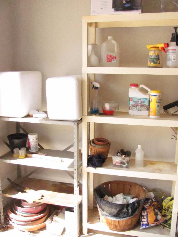 lot 7127 image: Shelves and all contents boxes and containers