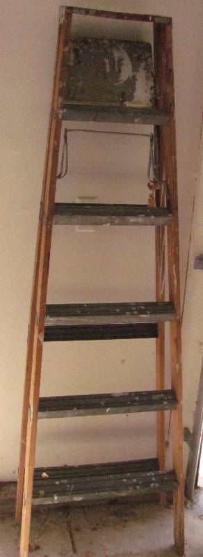lot 7131 image: Step Ladder 6 with steel rungs