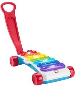 lot 55554 image: Fisher-Price Giant Light-Up Xylophone, Pretend Musical Instrument Electronic Pull Toy with Educational Songs for Baby and Toddlers SIOC