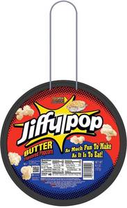lot 55562 image: retails for 69.91 Jiffy Pop Butter-Flavored Popcorn, 4.5-Ounce Units (Pack of 24)
