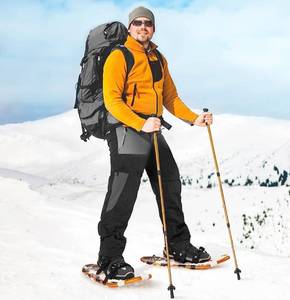 lot 55565 image: GORPORE Snowshoes for Women Men Youth, size 21 Inches Lightweight Aluminum Alloy All Terrain Snowshoes for Hiking, Heel Lift Riser for Mountaineering with Double-Ratchet Binding & Carrying Tote Bag