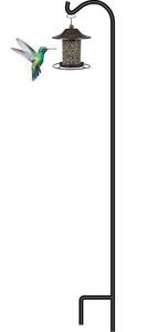 lot 55569 image: retails for 49.99 BEAU JARDIN Shepherd Hook 92 in Tall 35in Thick Hummingbird Bird Feeder Pole Premium Heavy Duty Shepards Garden Hanging Plants Hanger Light Lantern Mason Jar Wind Chimes Wedding Metal ShepherdHook61