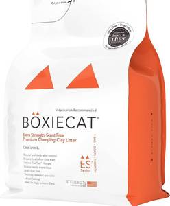 lot 55641 image: Boxiecat Extra Strength Premium Clumping Cat Litter - Clay Formula - Scent Free Multicat - Ultra Clean Litter Box, Probiotic Powered Odor Control, Hard Clumping Litter, 99.9% Dust Free