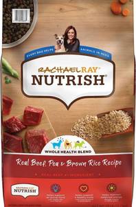 lot 55644 image: retails for 94.99 Rachael Ray Nutrish Premium Natural Dry Dog Food, Real Beef, Pea, & Brown Rice Recipe, 40 Pounds (Packaging May Vary)