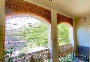 lot 55662 image: Curtain Bamboo Blind Light Filtering Roller Window Shades