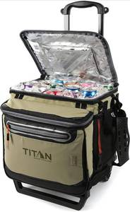 lot 55691 image: retail 79.99 Arctic Zone Titan Deep Freeze 60 (5010) Can Collapsible Rolling Cooler with Wheels and All-Terrain Cart