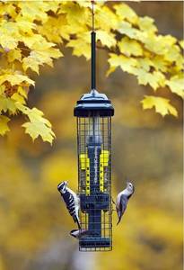 lot 55695 image: retail 104.95 Squirrel Buster Suet Squirrel-proof Suet Bird Feeder w2 Suet Cake Trays, 2 Crumb Ports, Mess-free Suet Loading,Green