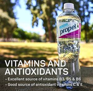 lot 55699 image: Propel, Strawberry Lemonade, Zero Calorie Water Beverage with Electrolytes & Vitamins C&E, 24 Fl Oz (Pack of 12)