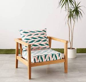 lot 55710 image: Amazon Basics Deep Seat Outdoor Patio Seat and Back Cushion Set 25 x 25 x 5 inches and 28 x 22 x 5 Inches, Pink Green Paint