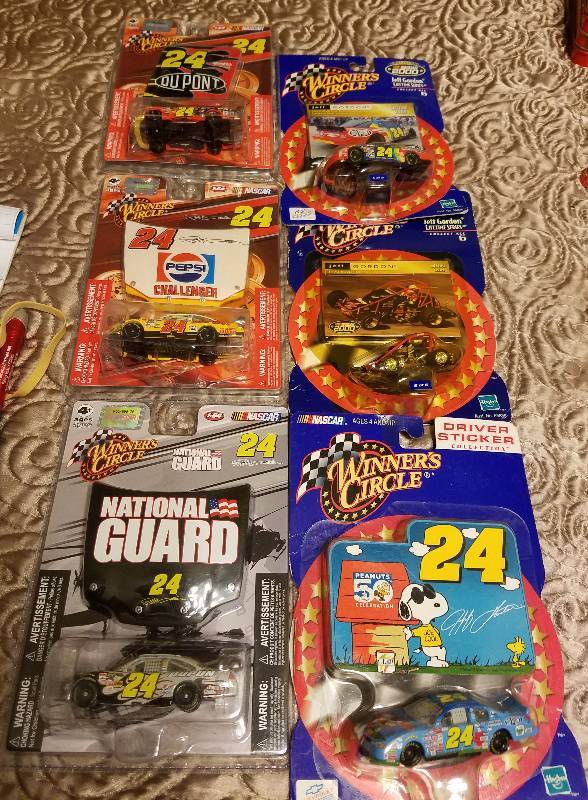 lot 7872 image: Lot of 6 Die Cast Cars JEFF GORDON #24 Winners Circle Snoopy, National Guard, Pepsi and MORE - ALL NEW