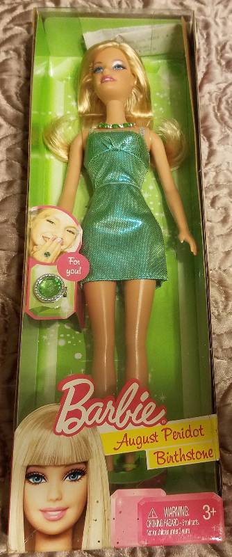lot 7878 image: BARBIE Collector August Birthstone with ring - New in Box