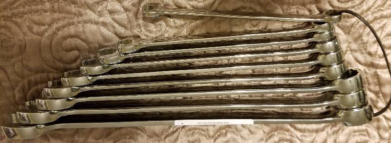 lot 7905 image: 9 Piece Snap-On Wrench Set 38 to 78 -  SNAP-ON 