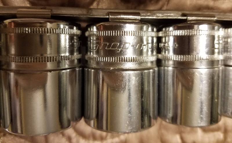 lot 7910 image: Snap-On Sockets on Rail -  SNAP-ON 