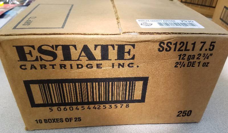 lot 7930 image: 1 HUGE CASE - Estate 12 Gauge 2.75 Shotgun Shells 7.5 Shot