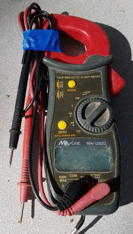 lot 7944 image: MA-Line MA-12820 Clamp Multimeter with Leads