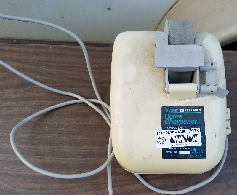 lot 7978 image: Sears Craftsman Home Wet Stone Sharpener 319.190710
