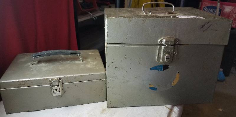 lot 7986 image: 2 Metal File Boxes