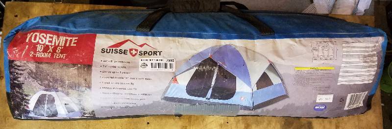 lot 7990 image: Yosemite 10 x 8 2-Room Dome Tent - Sleeps Up to 5 People