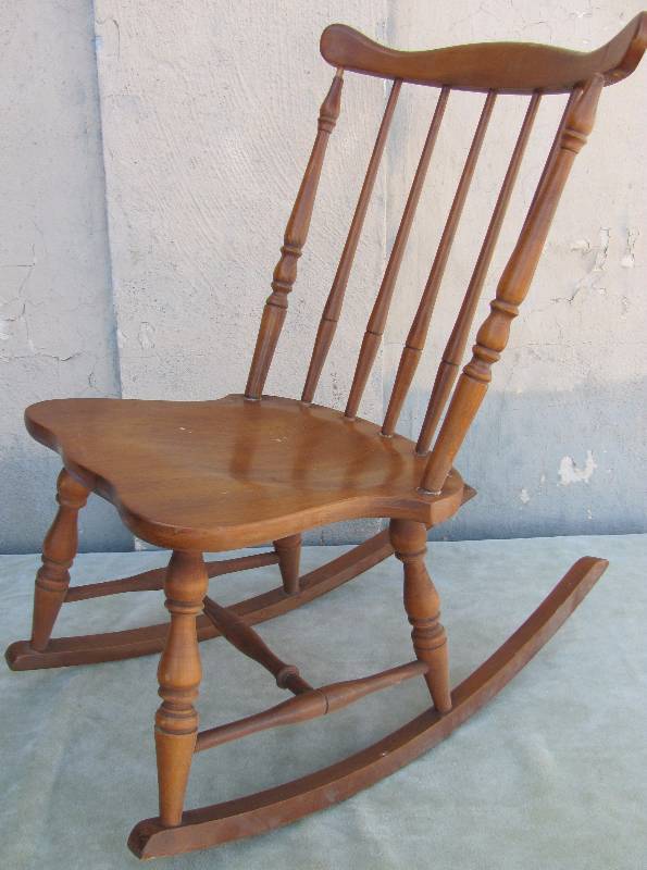lot 7171 image: Rocking Chair - kids  sewing Wood Rocker