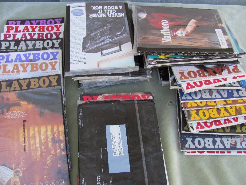 lot 7184 image: Vintage PLAYBOY Magazines - Approx 50 mid to late 1980s