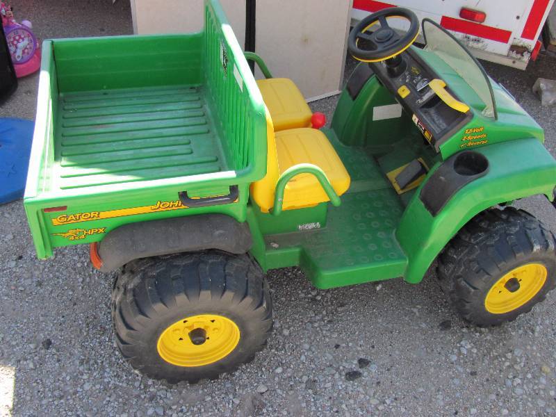 lot 7187 image: John Deere Gator - Motorized Toy by Peg Perego - Works Fine