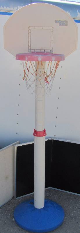 lot 7191 image: Adjustable height basketball goal toy
