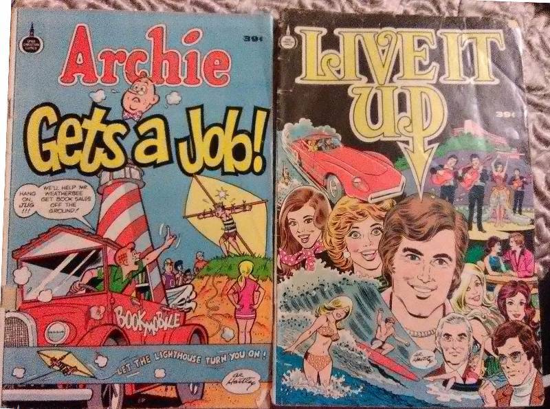 lot 7438 image: Archie Gets a Job & Live It Up - Comic Books