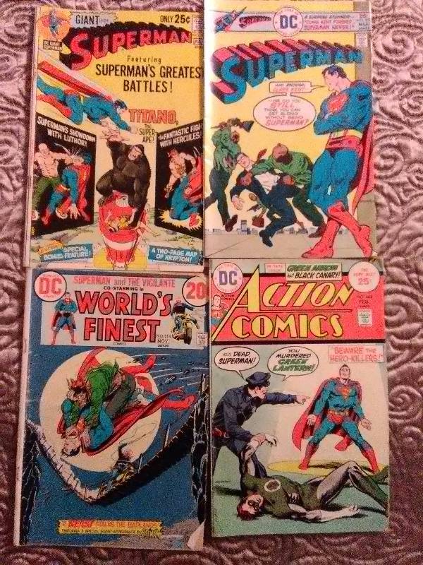 lot 7445 image: SUPERMAN - 4 Comic Books - 214, 239, 297 & 444