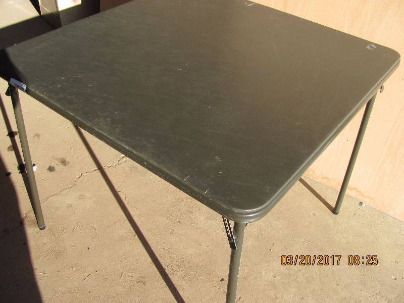 lot 6023 image: Folding card table - 33 square