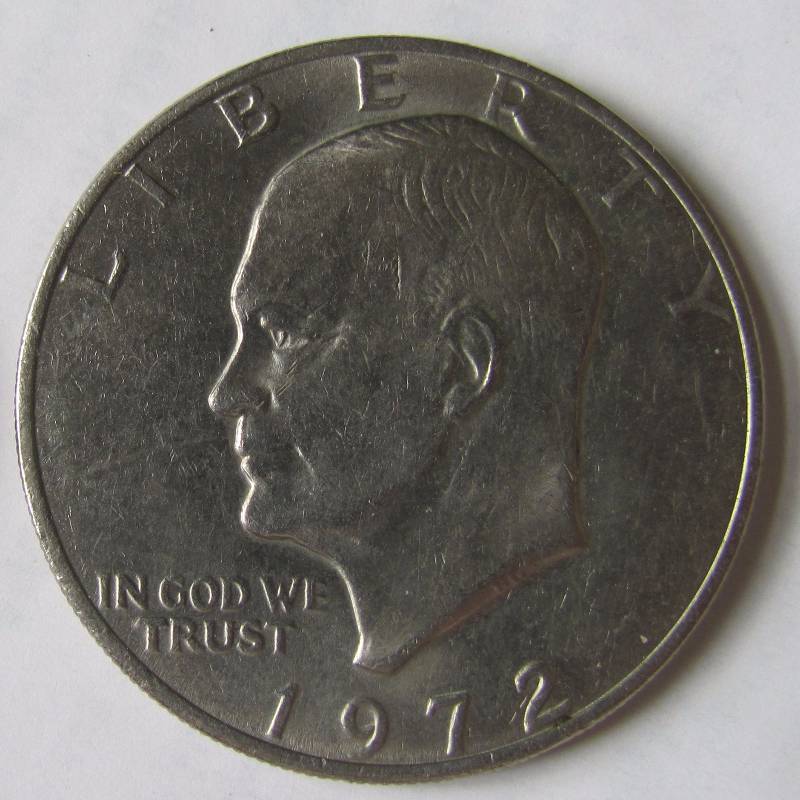 lot 6150 image: 2 - one dollar coins - 1972 IKE dollar & 1979 Susan B. Anthony