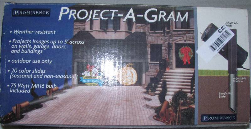 lot 6202 image: Outdoor projector Project-a-gram - 20 holidaydecor images included - IN BOX
