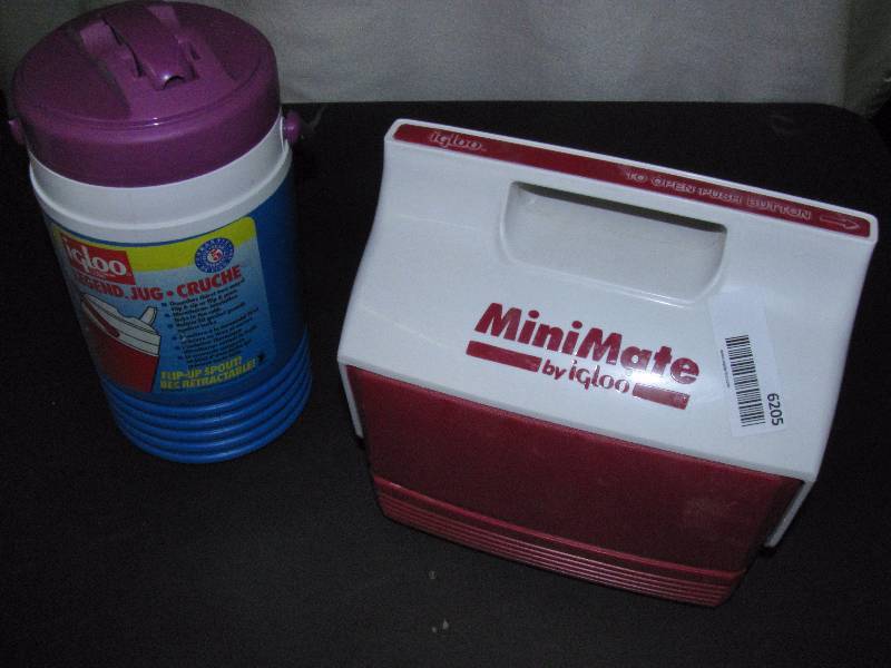 lot 6205 image: 2 Igloo coolers - NICE Lunchbox size & drinking jug cooler