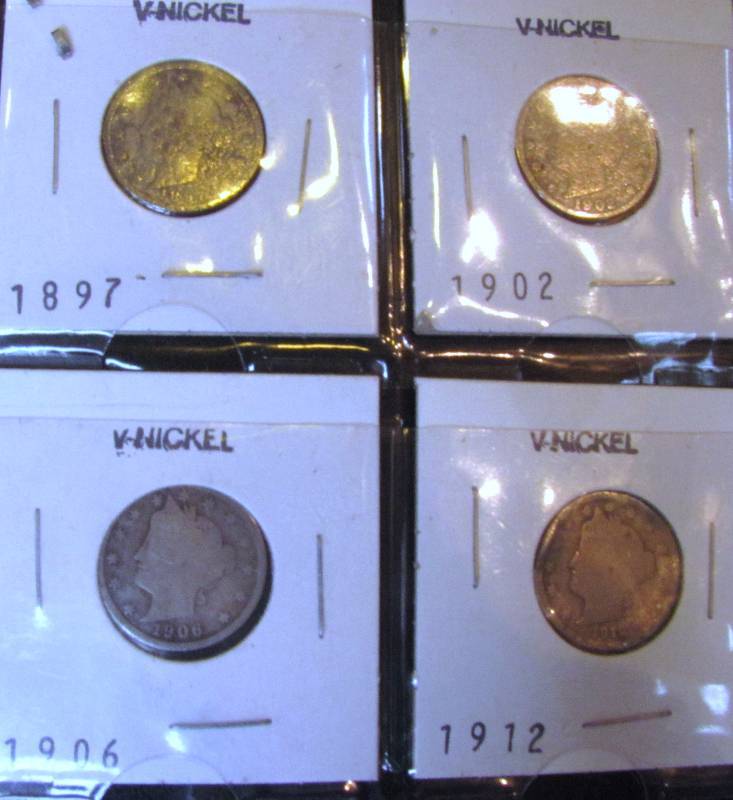 lot 6234 image: 4 V Victory Nickels - 1897 - 1912
