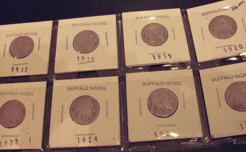 lot 6251 image: BUFFALO NICKELS - QTY 8 dated 1917 - 1934